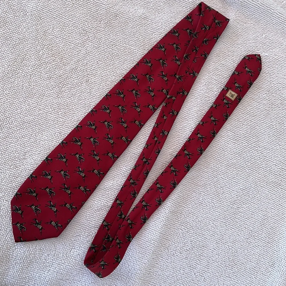 Burberry equestrian jockey silk tie, as is - Picture 10 of 12